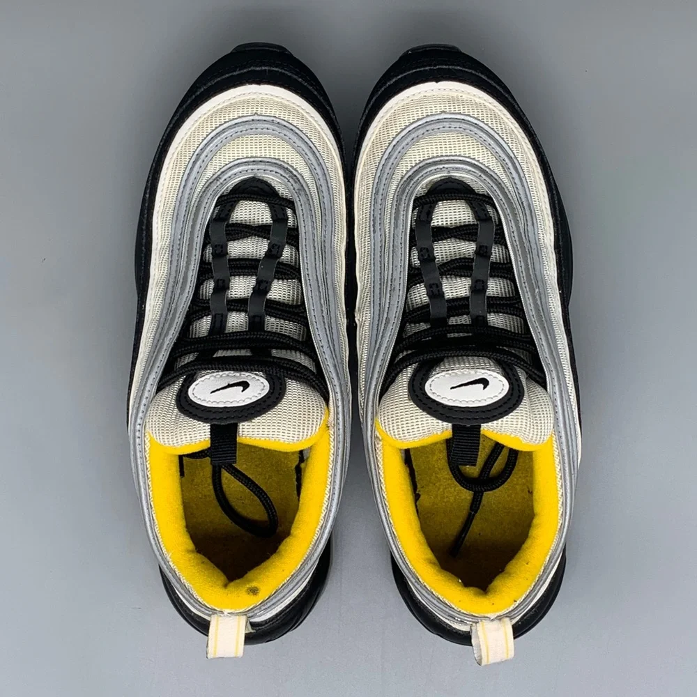 Nike Air Max 97 Black Yellow Running Shoes 921522-005 Men’s Sz 6Y Women's Sz 7.5